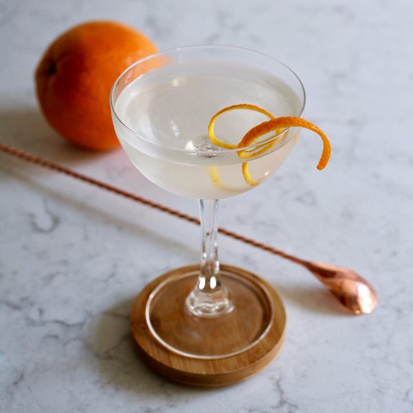 Orange, martini and a stir stick