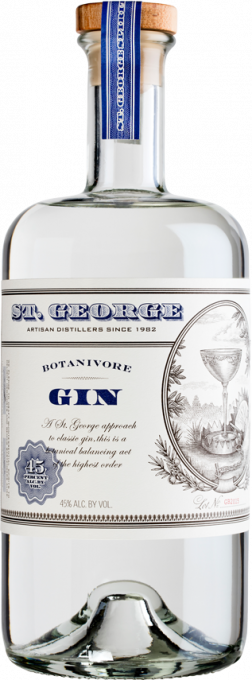 A bottle of St George Botanivore Gin 750 nobackground 2020 1000