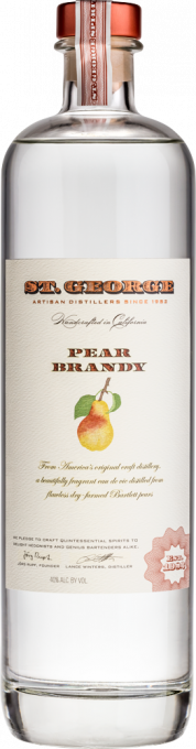 A bottle of St George Pear Brandy No Background 1000